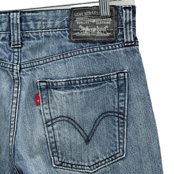 Levi's 514 Men Blue Straight Slim Jeans W32 L32 Red Tab 5 Pocket Zip 100% Cotton - Picture 6 of 10